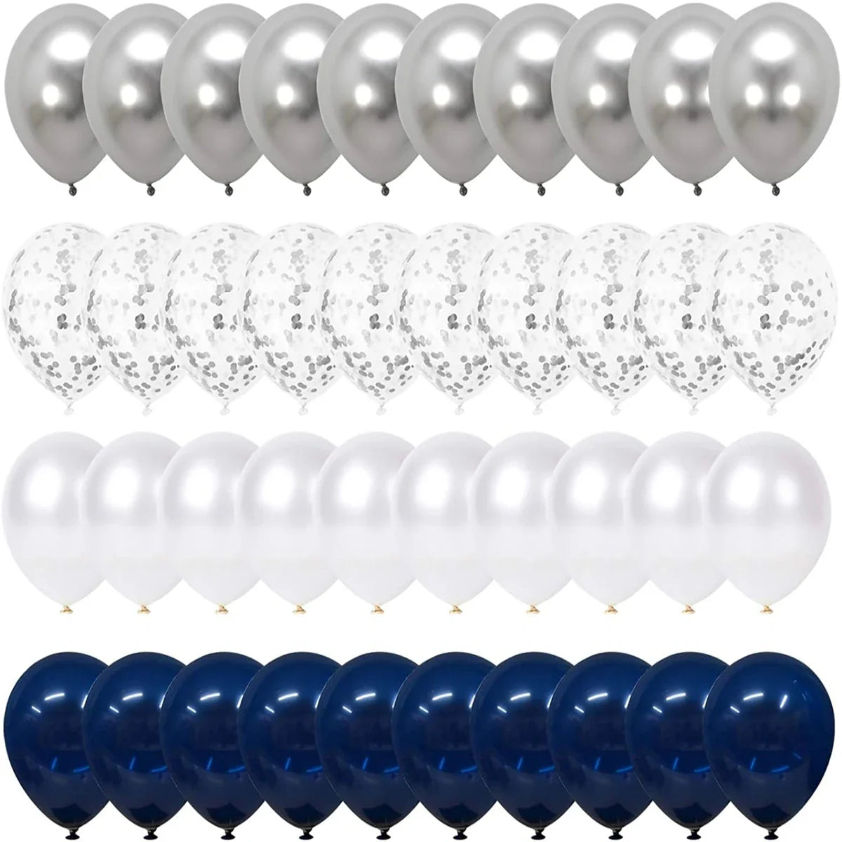 40Pcs/Set 12Inch Mix Blue Rose Gold Confetti Latex Balloon for Birthday Baby Shower Wedding Balloons Party Decorations
