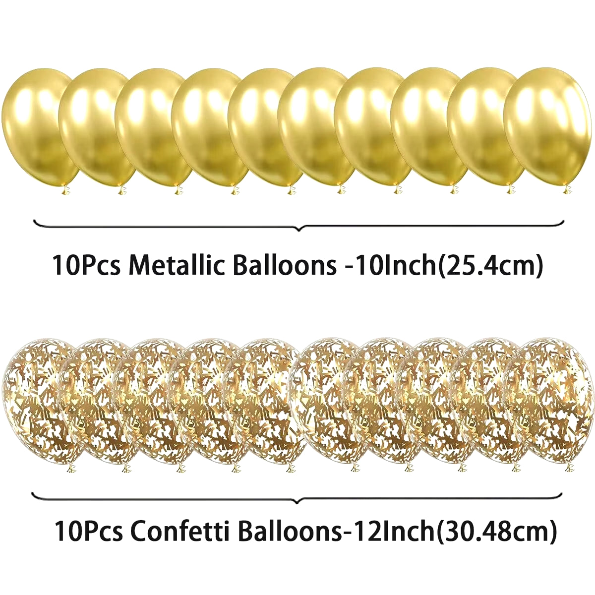 20Pcs Metallic Confetti Balloons Party Latex Balloons for Birthday Weddings Anniversary Valentine'S Day Party Decorations