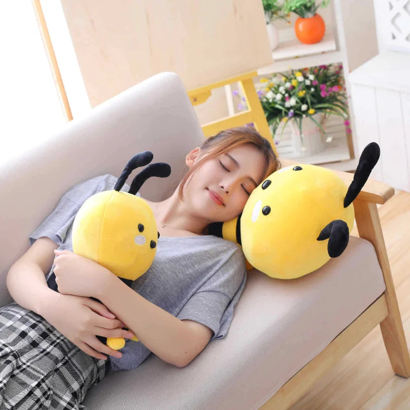 45CM Bee Doll Plush Kids Toys Cartoon Dinosaur Pig Pillow Creative Cute Simulation Animal Lovely Doll Birthday Gifts for Girls