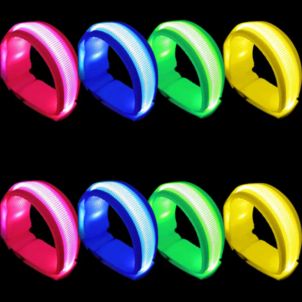 8-64Pcs Led Luminous Bracelet Light up Bracelet Wristband for Kids Flashing Sports Wrist Strap Glow Inthe Dark Party Supplies