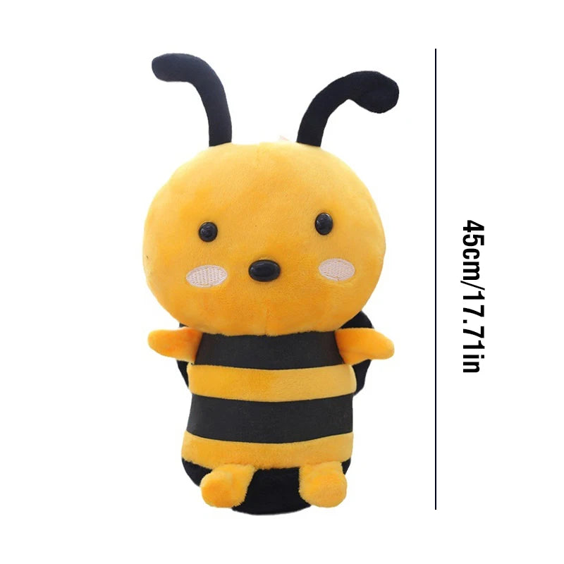 45CM Bee Doll Plush Kids Toys Cartoon Dinosaur Pig Pillow Creative Cute Simulation Animal Lovely Doll Birthday Gifts for Girls