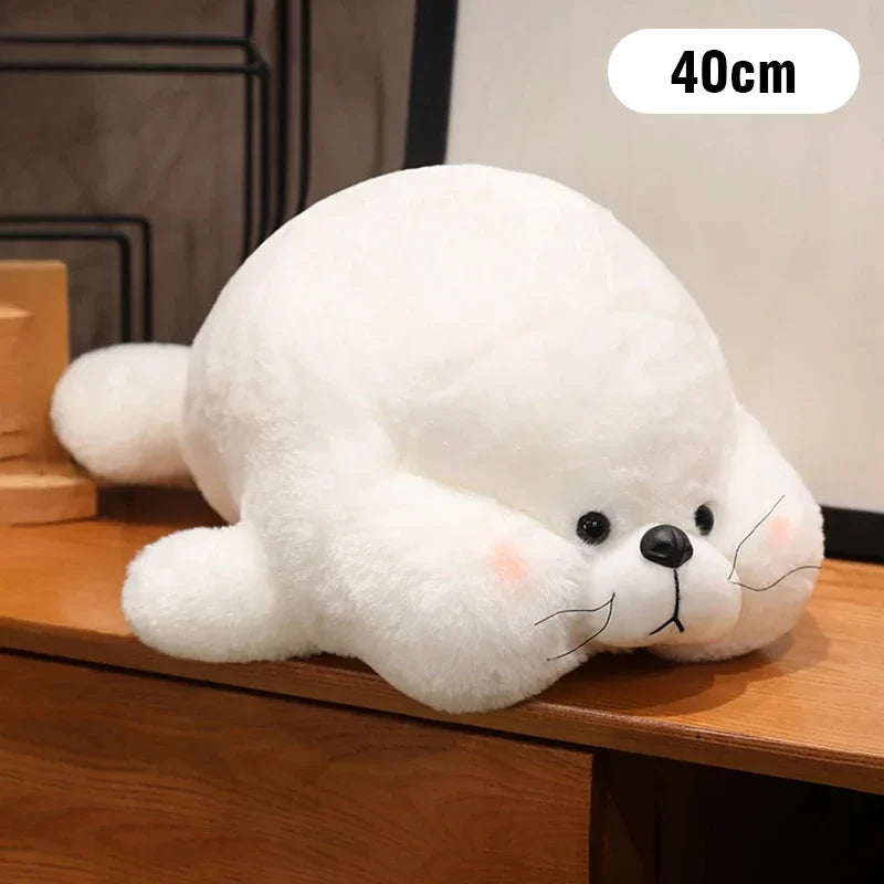 28/40/60CM Kawaii Seal Pillow Plush Doll Cartoon Soft Stuffed Animal Toys Throw Sofa Pillows Kids Girls Birthday Gift Home Decor