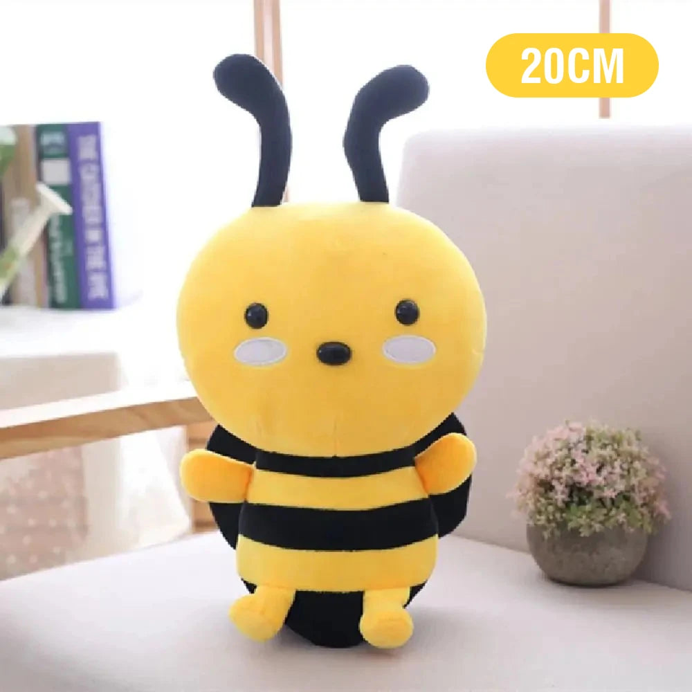 45CM Bee Doll Plush Kids Toys Cartoon Dinosaur Pig Pillow Creative Cute Simulation Animal Lovely Doll Birthday Gifts for Girls