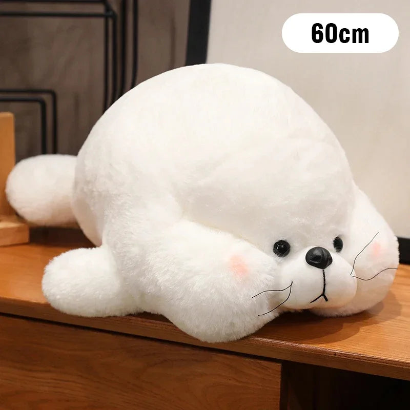 28/40/60CM Kawaii Seal Pillow Plush Doll Cartoon Soft Stuffed Animal Toys Throw Sofa Pillows Kids Girls Birthday Gift Home Decor