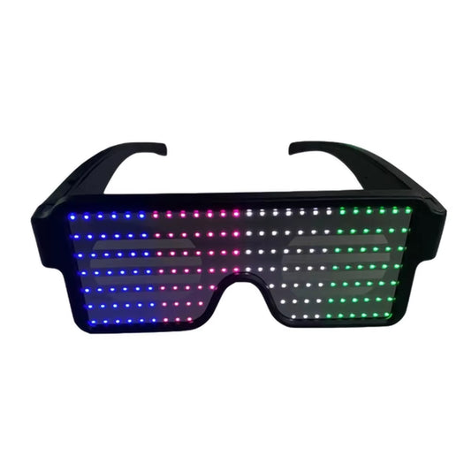 USB Charging Luminous Glasses Festival Party Glowing Toy Gift LED Flashing Pattern Messages Animations Electronic Eyeglasses